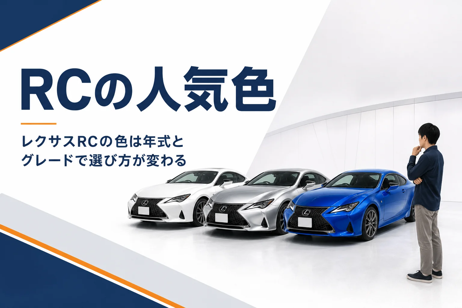 レクサスRCの人気色と色選びのポイントを紹介する記事のアイキャッチ