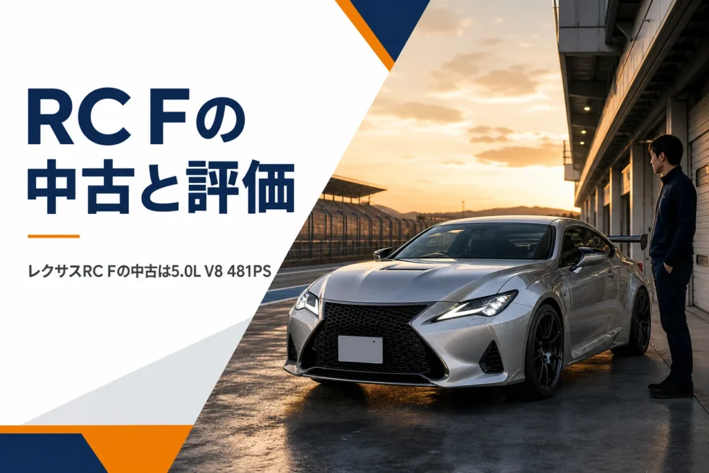 レクサスRC Fの中古価格と評価を解説する記事のアイキャッチ
