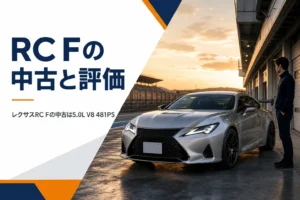 レクサスRC Fの中古価格と評価を解説する記事のアイキャッチ
