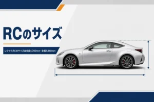 レクサスRCのサイズと駐車場・運転のしやすさを解説する記事のアイキャッチ