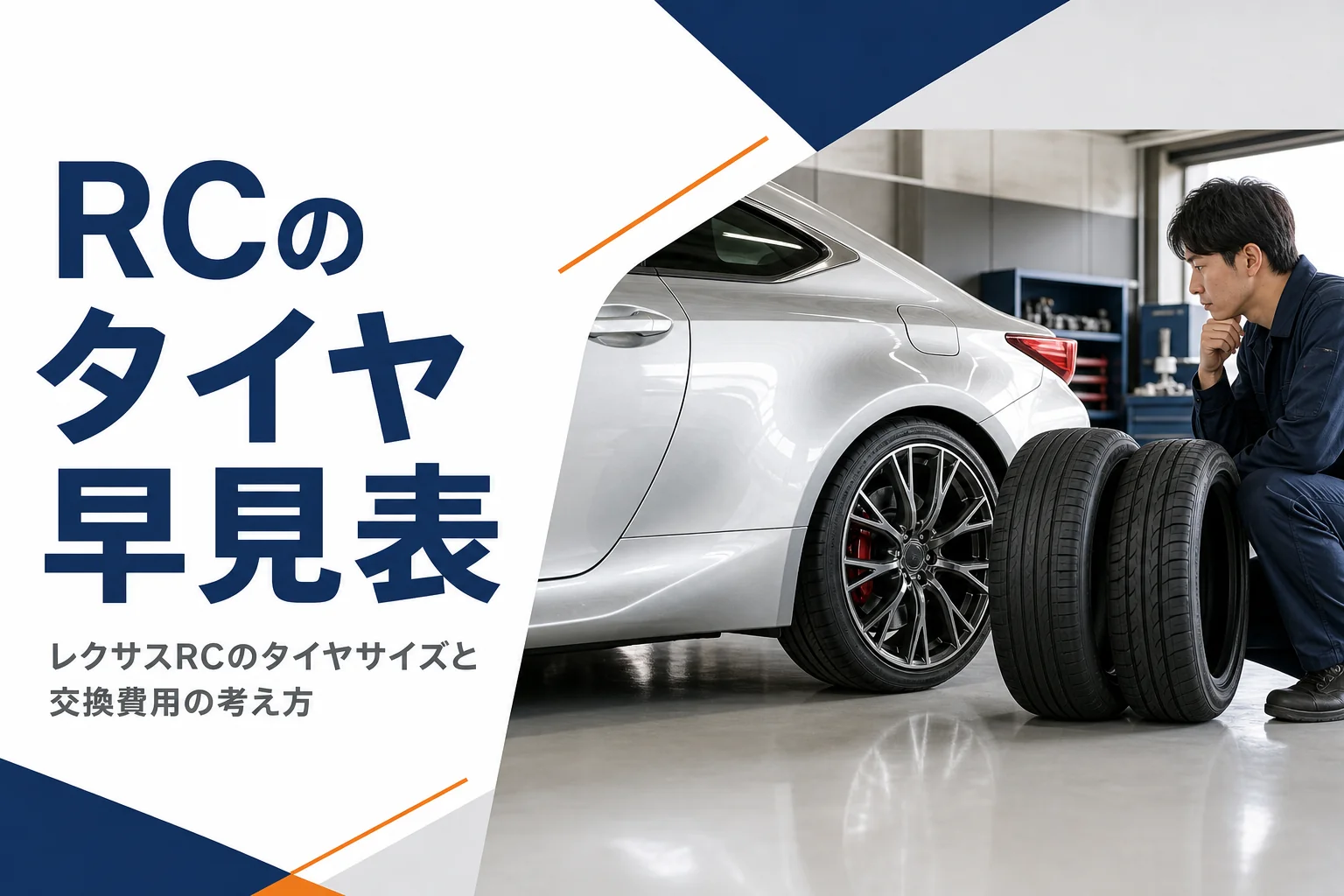 レクサスRCの後輪とタイヤ